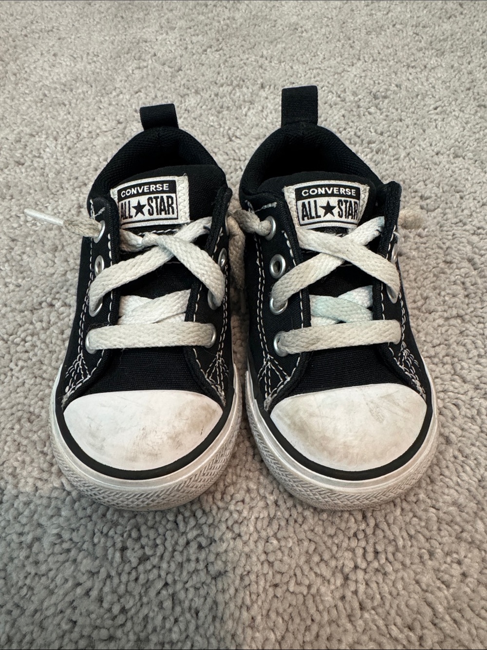 Converse Toddler Kids Black and White Low Top Sneakers